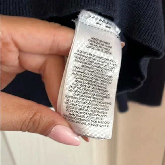 Polo by Ralph Lauren Dark Blue Zip-Up Sweater - Picture 3 of 3